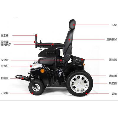 威之群（Wisking） 电动轮椅自动强动力长续航老年残疾人四轮助力代步车 黑色1023-33
