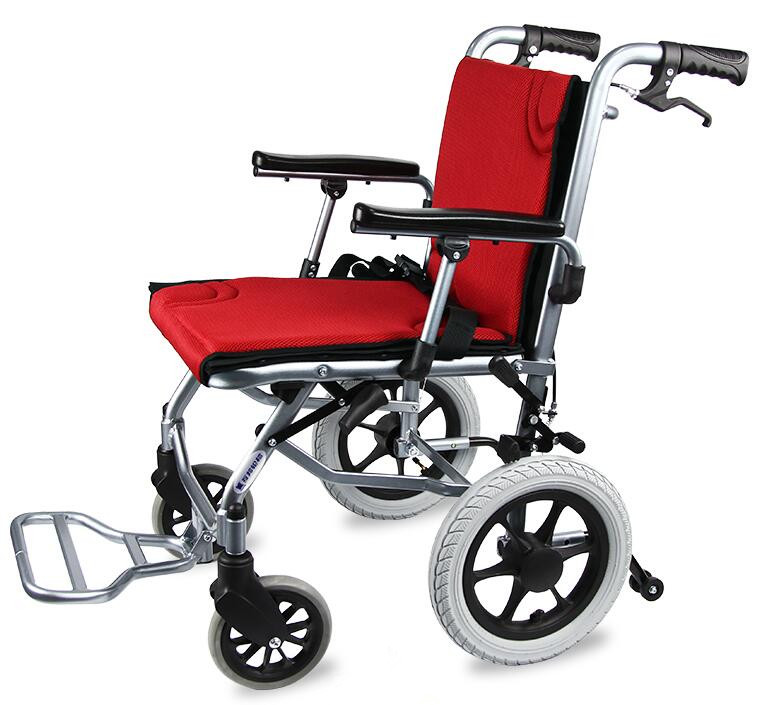 互邦手动轮椅 轻便折叠 便携老人超轻手推车铝合金轮椅 