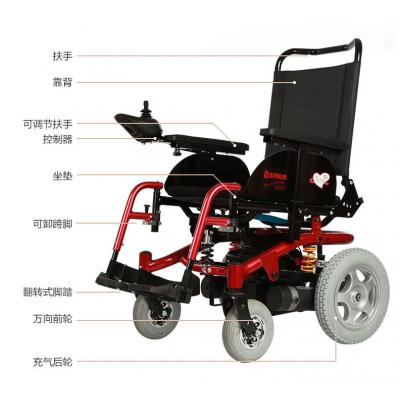 吉芮电动轮椅车JRWD602超轻铝合金 锂电池 老人代步车 