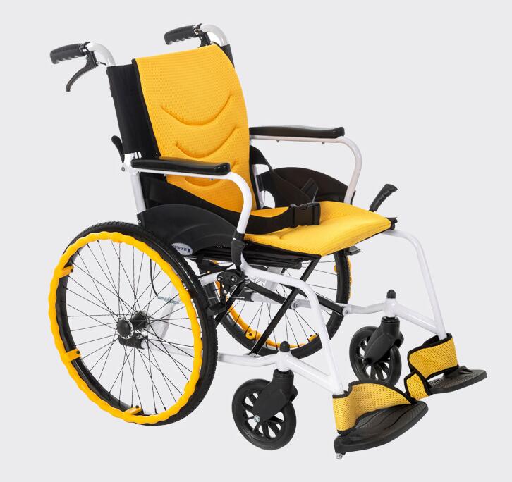 互邦轮椅 HBL30-12手动轮椅铝合金小巧轻便折叠 旅行旅游轮椅 大轮轮椅 小轮